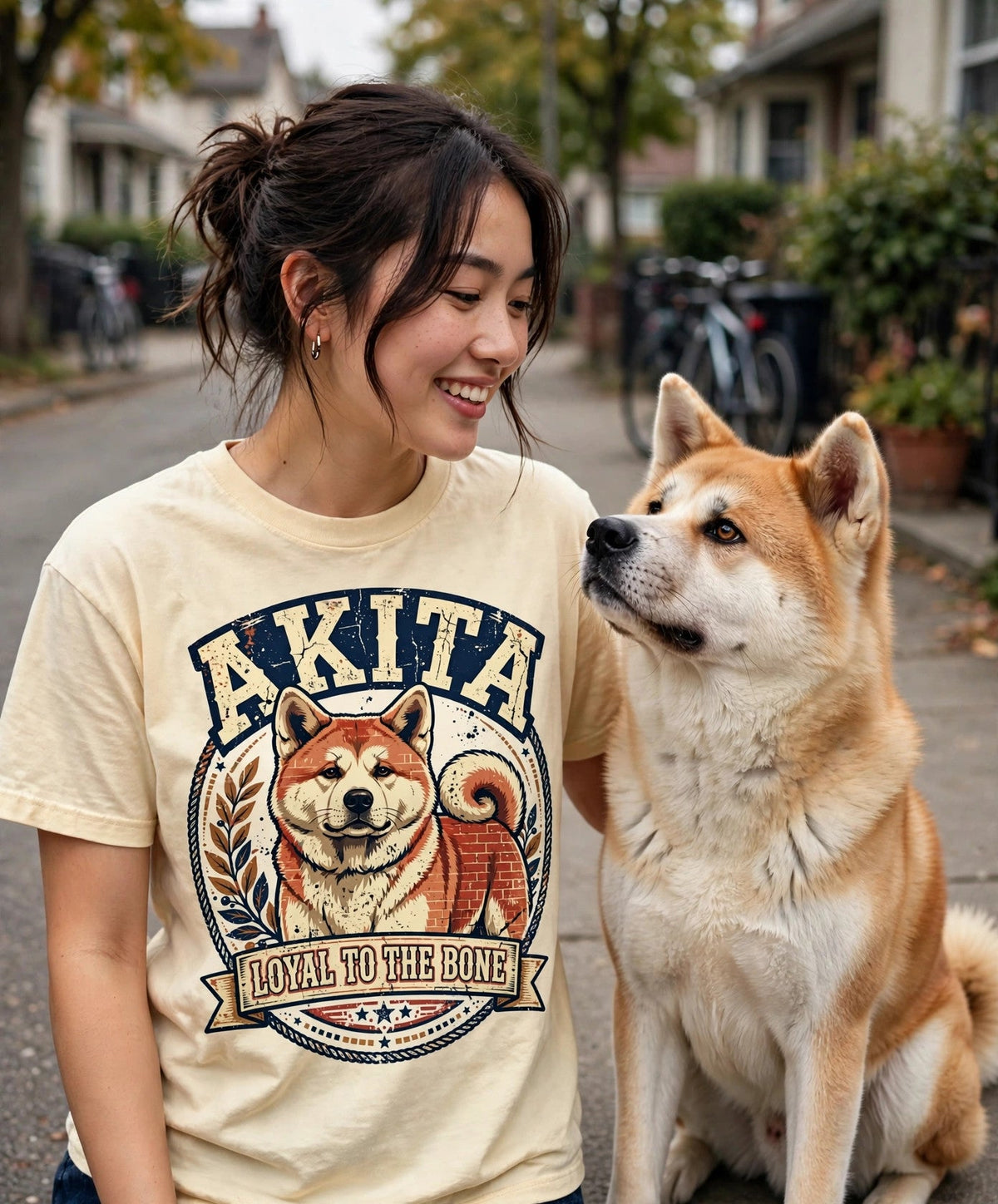 'Loyal To The Bone' Akita T-Shirt — alternate view