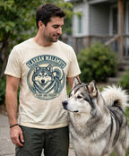Worn by him — Floof and Freight Alaskan Malamute Tee