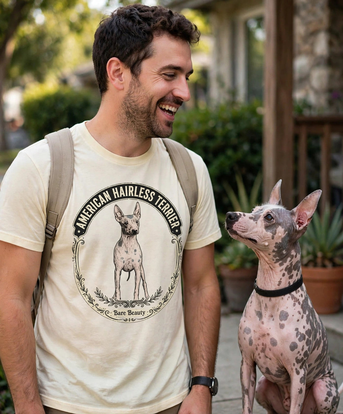 Worn by her — Bare Beauty American Hairless Terrier Tee
