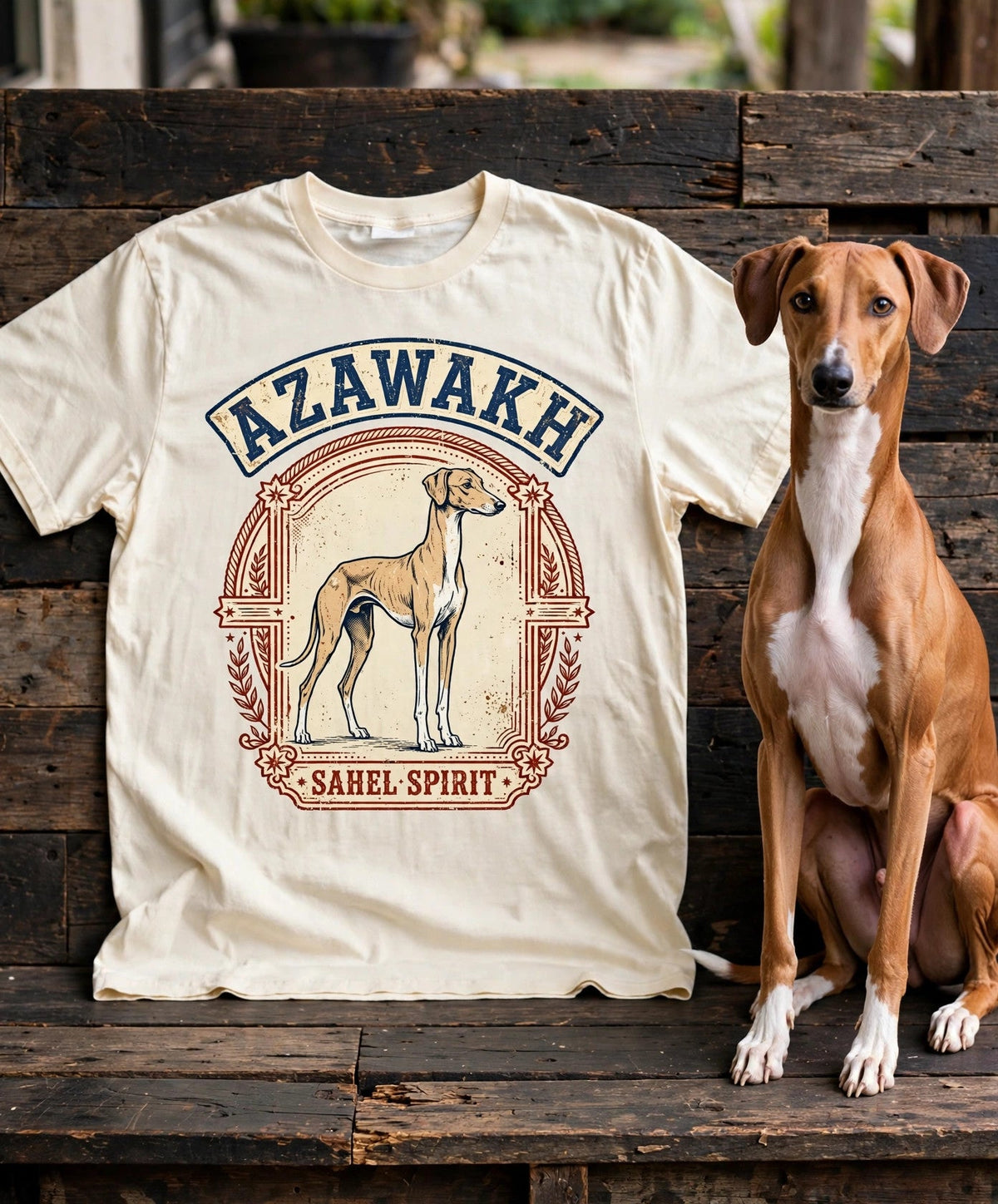 Sahel Spirit Azawakh Tee in Butter