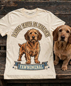 'Fawnomenal' Basset Fauve de Bretagne T-Shirt in Butter