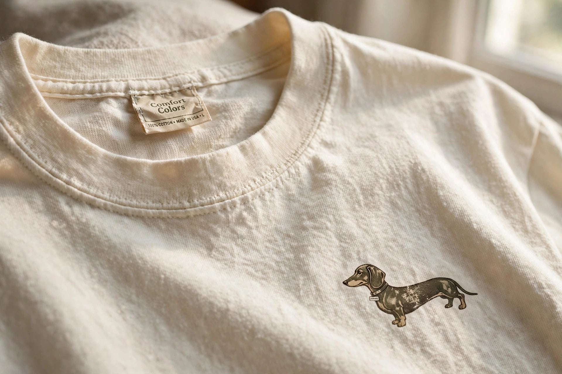 Comfort Colors tee fabric closeup