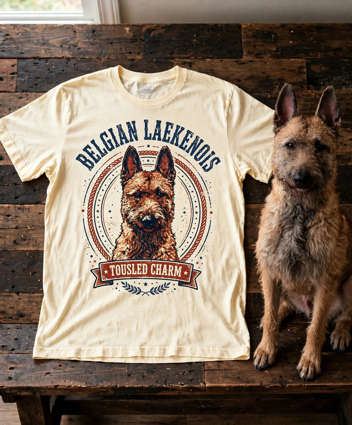 Tousled Charm Belgian Laekenois Tee in Butter