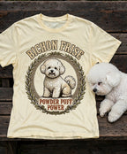 'Powder Puff Power' Bichon Frise T-Shirt in Butter
