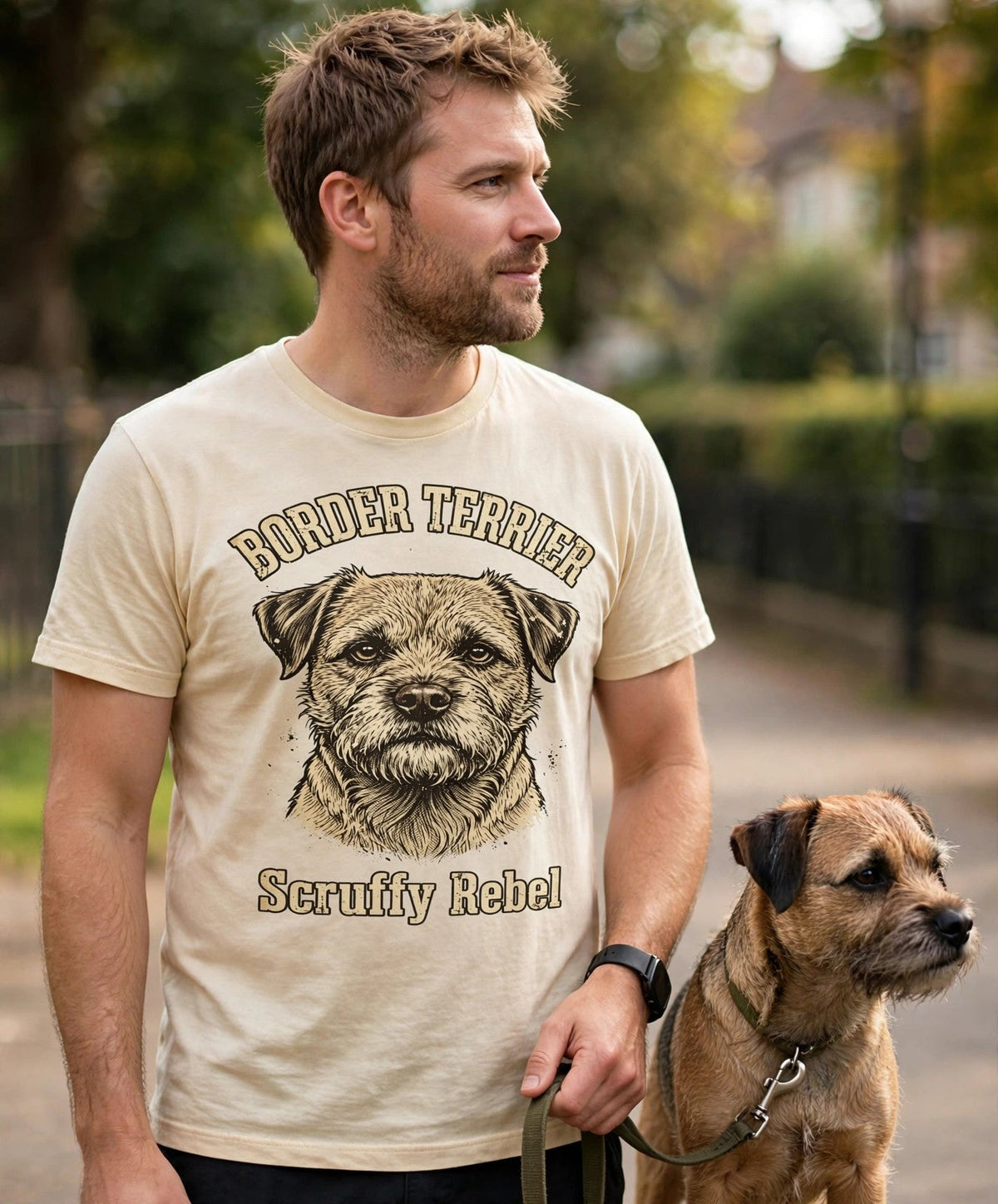 'Scruffy Rebel' Border Terrier T-Shirt — alternate view