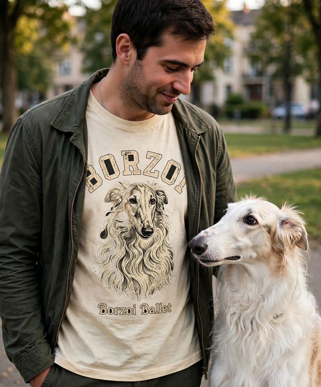 'Ballet' Borzoi T-Shirt — alternate view