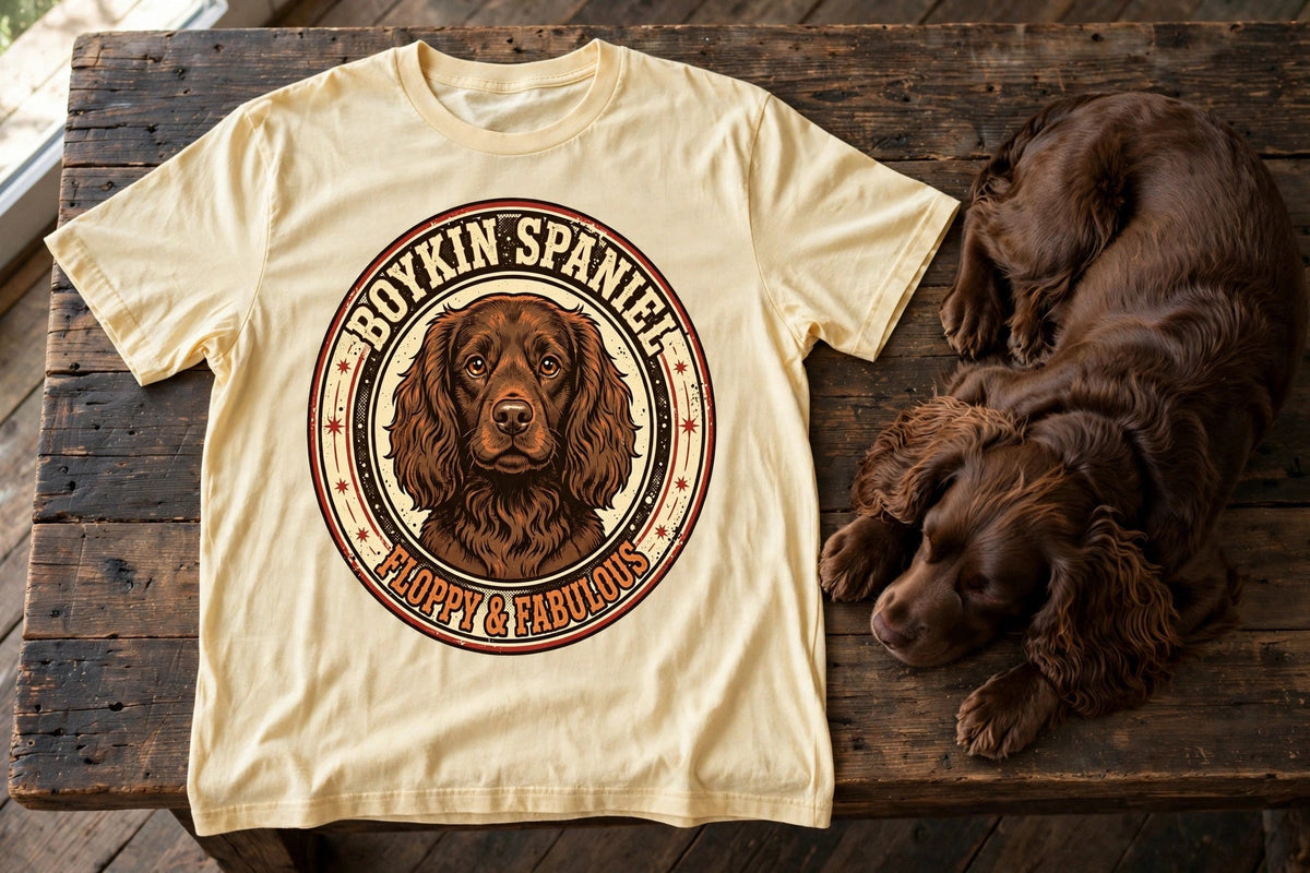 'Floppy & Fabulous' Boykin Spaniel T-Shirt — alternate view