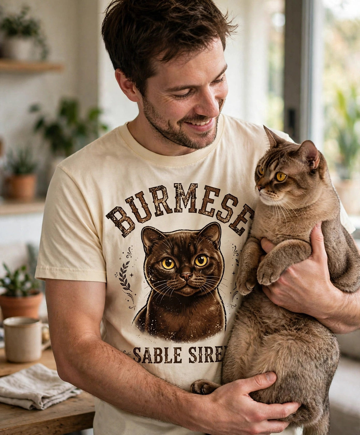 Burmese Sable Siren Tee — Comfort Colors fabric detail