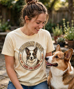 'Corgi Long Low Legend Cardigan' Cardigan Welsh Corgi T-Shirt — alternate view