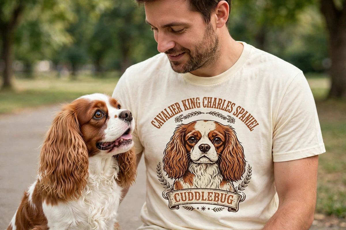'Cuddlebug' Cavalier King Charles Spaniel T-Shirt — alternate view