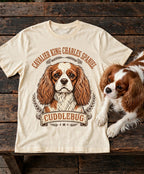 'Cuddlebug' Cavalier King Charles Spaniel T-Shirt in Butter