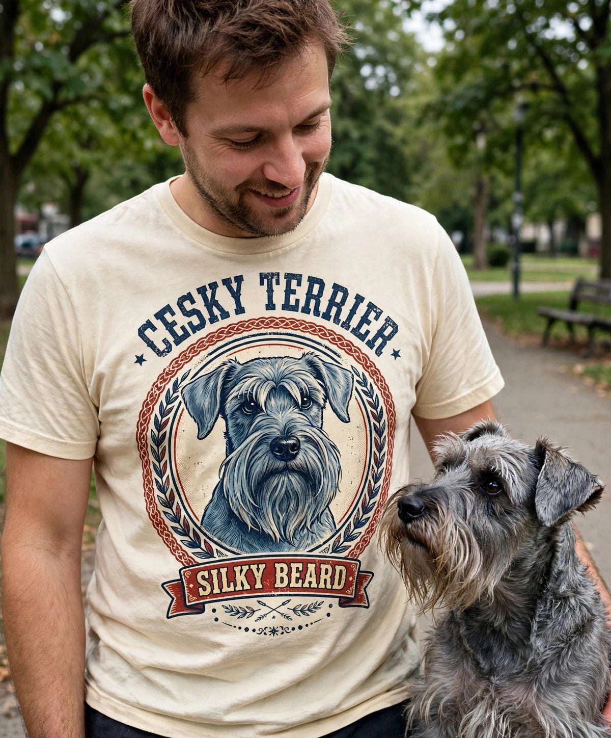 'Silky Beard' Cesky Terrier T-Shirt — alternate view
