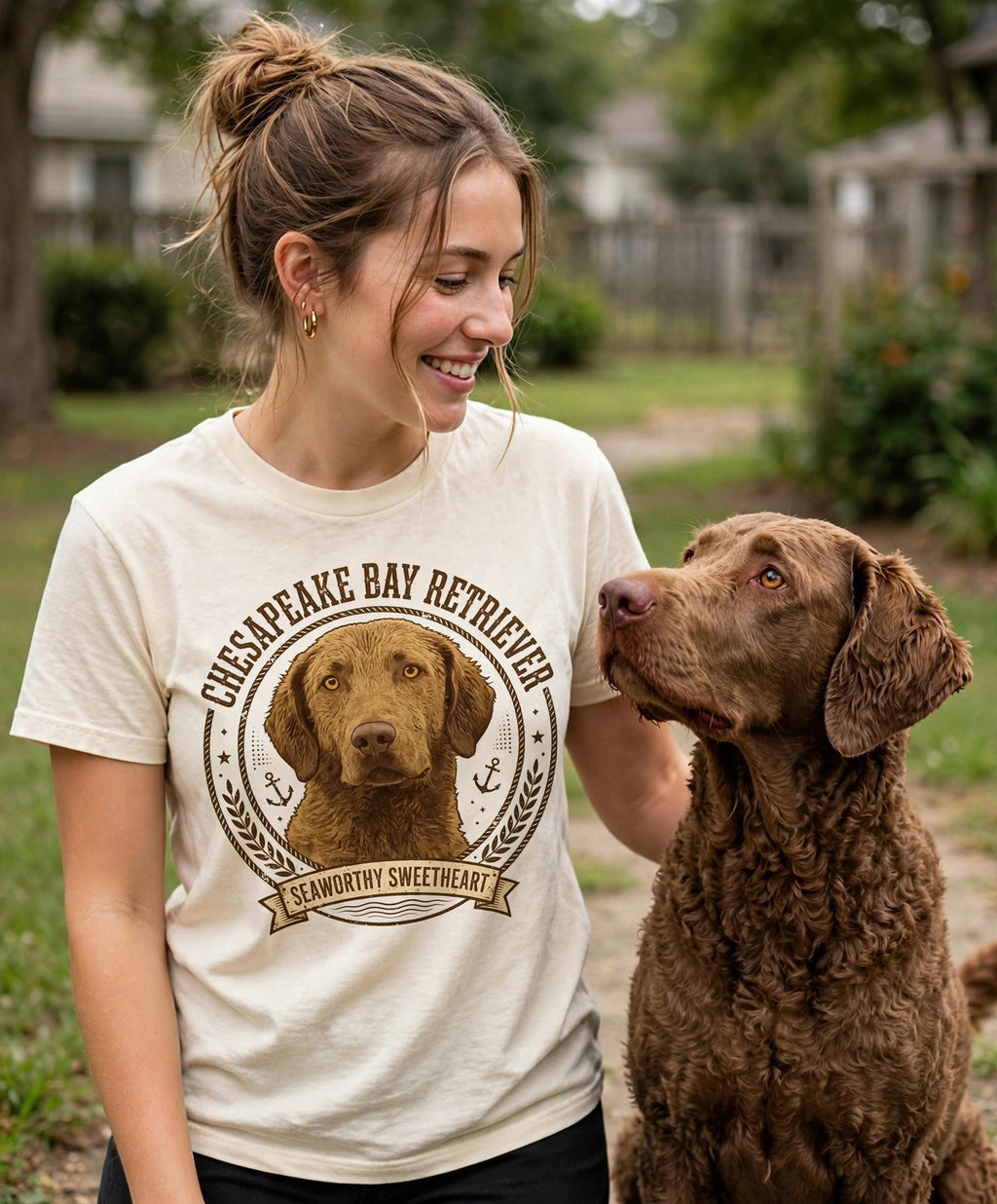 'Seaworthy Sweetheart' Chesapeake Bay Retriever T-Shirt — alternate view