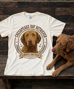 'Seaworthy Sweetheart' Chesapeake Bay Retriever T-Shirt in Butter