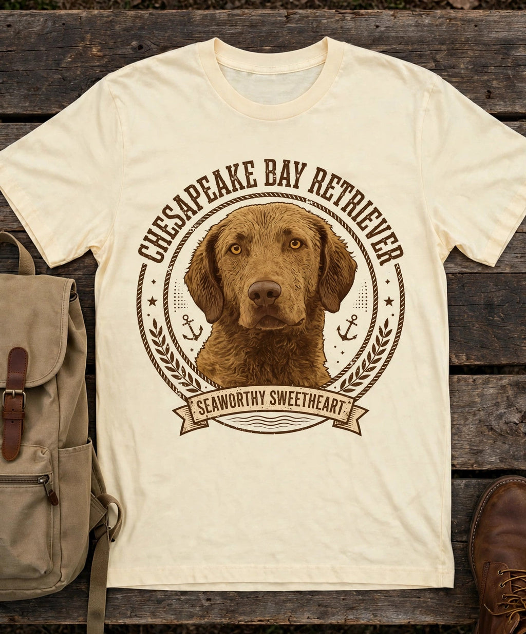 'Seaworthy Sweetheart' Chesapeake Bay Retriever T-Shirt — alternate view