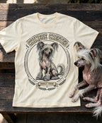 'Barely There' Chinese Crested T-Shirt in Butter