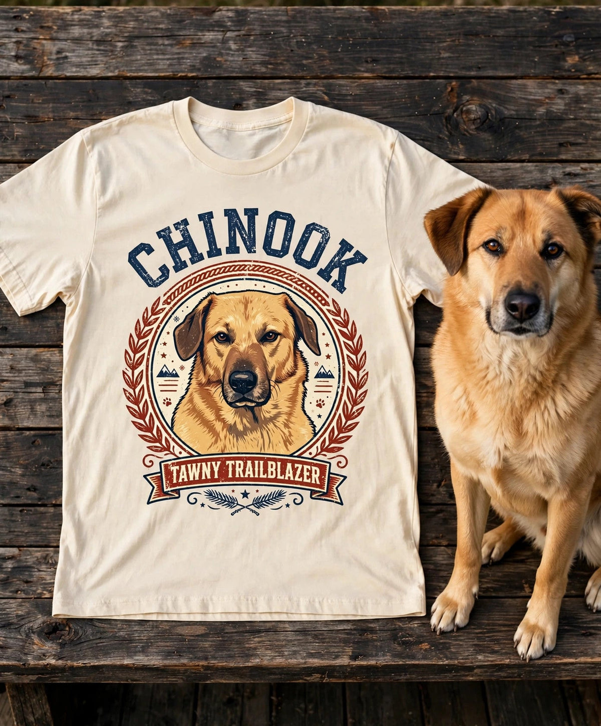 Chinook Tawny Trailblazer Tee — Comfort Colors fabric detail