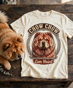 'Lion Heart' Chow Chow T-Shirt in Butter