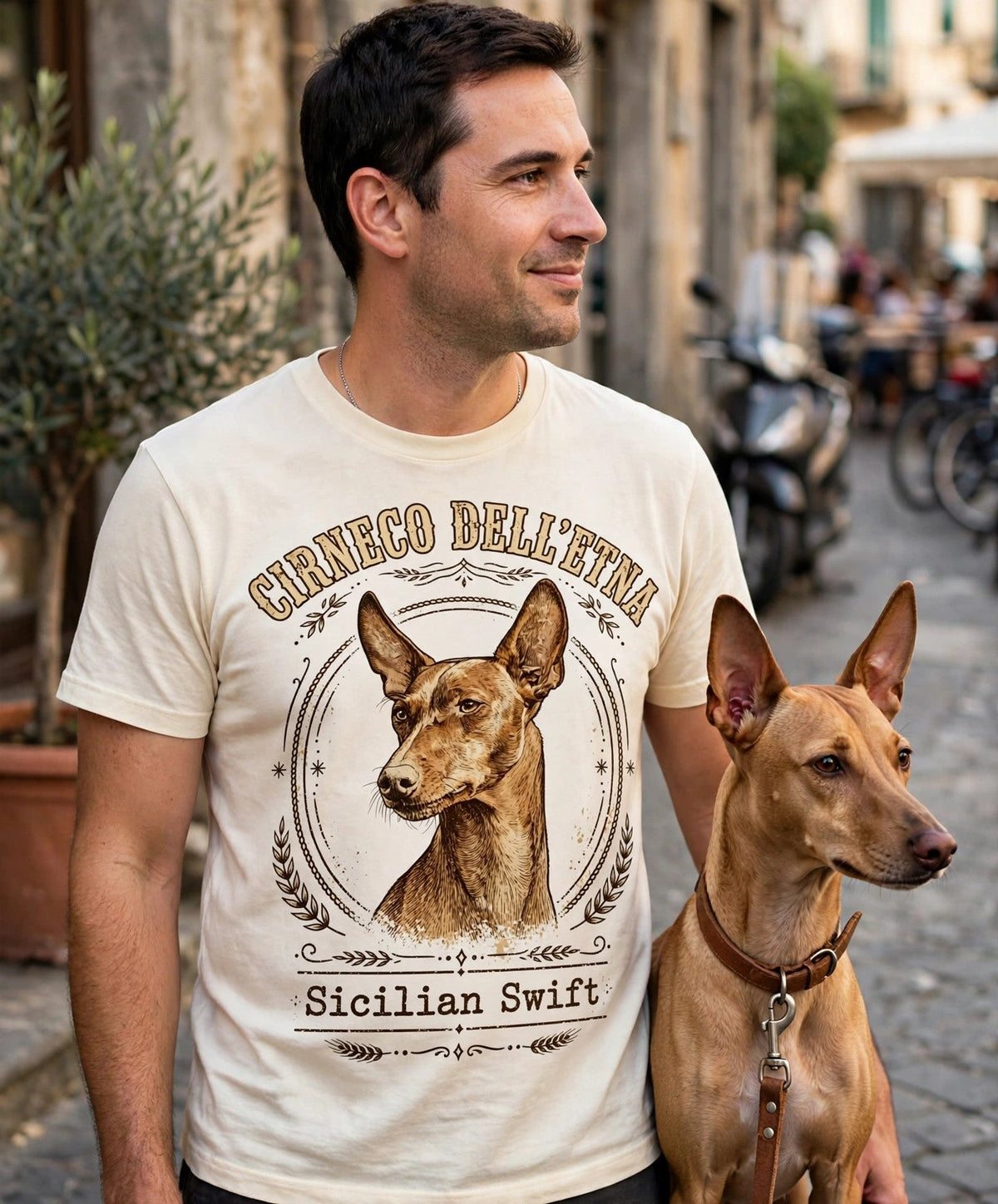 'Sicilian Swift' Cirneco dell'Etna T-Shirt — alternate view
