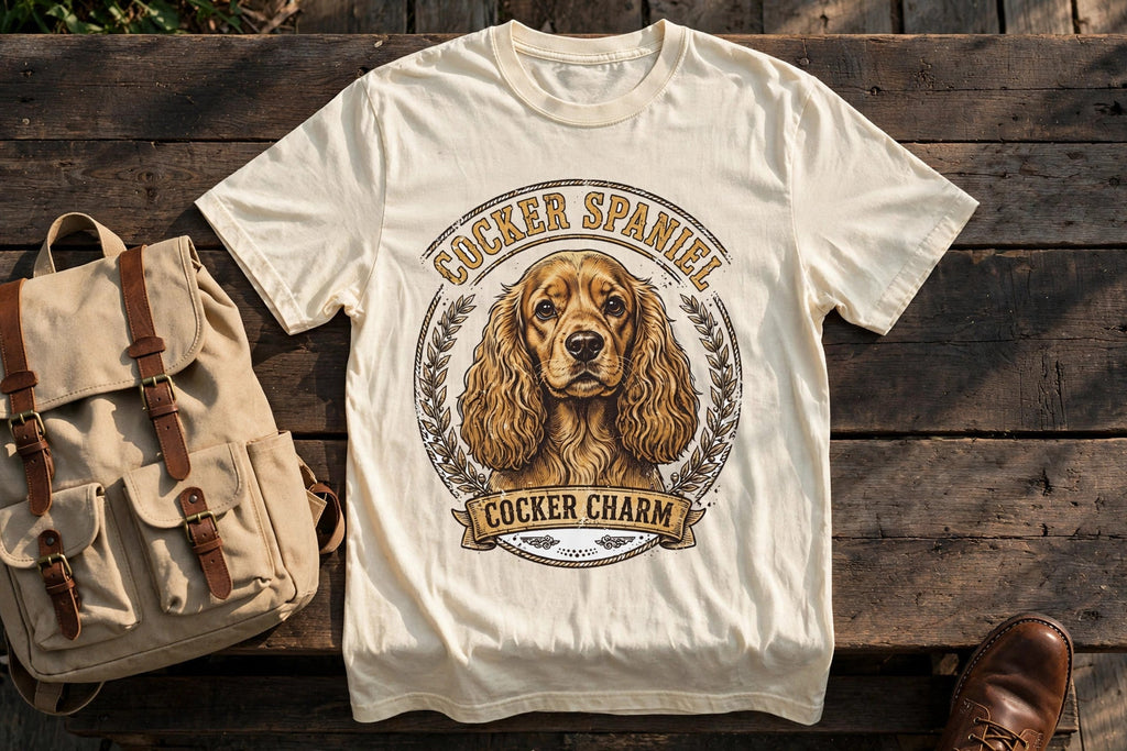 'Cocker Charm' Cocker Spaniel Cocker Charm T-Shirt — alternate view