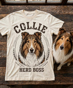 'Herd Boss' Collie T-Shirt in Butter