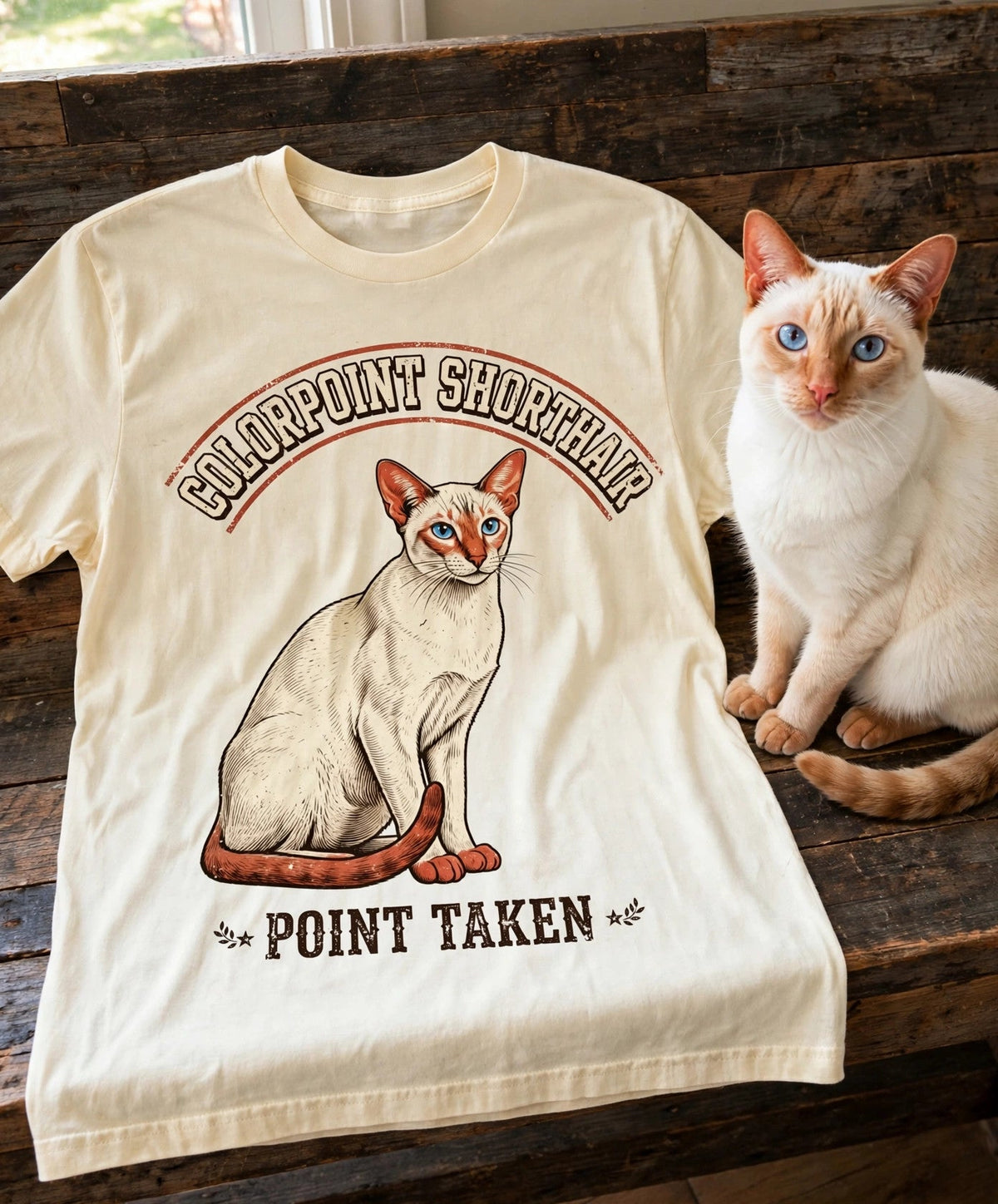 Colorpoint Shorthair Point Taken Tee in Butter