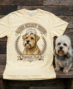 'Topknot Club' Dandie Dinmont Terrier T-Shirt in Butter