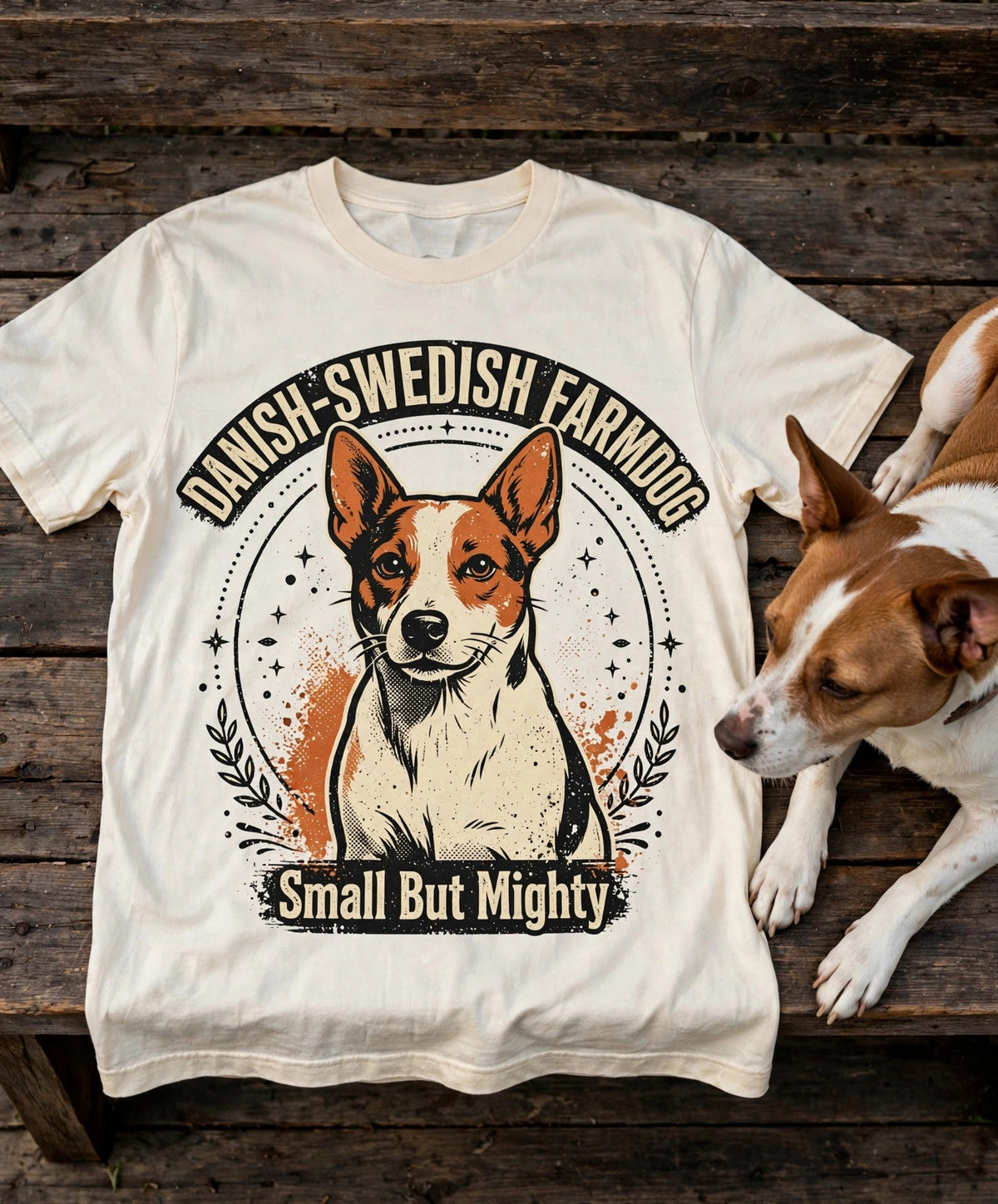 Danish-Swedish Farmdog Farm Dog Famous Tee — Comfort Colors fabric detail