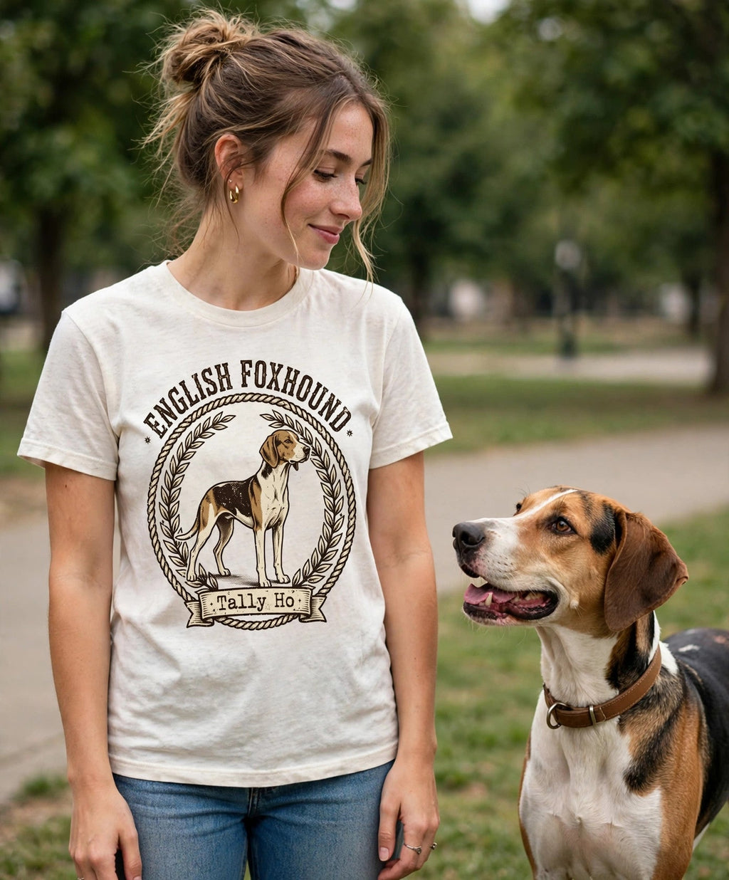 'Tally Ho' English Foxhound T-Shirt — alternate view