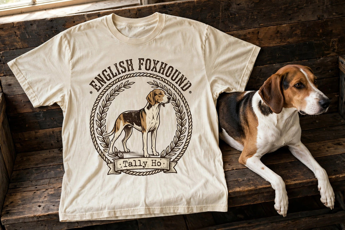 'Tally Ho' English Foxhound T-Shirt — alternate view