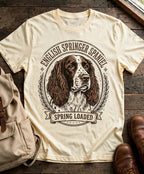'Spring Loaded' English Springer Spaniel T-Shirt — alternate view