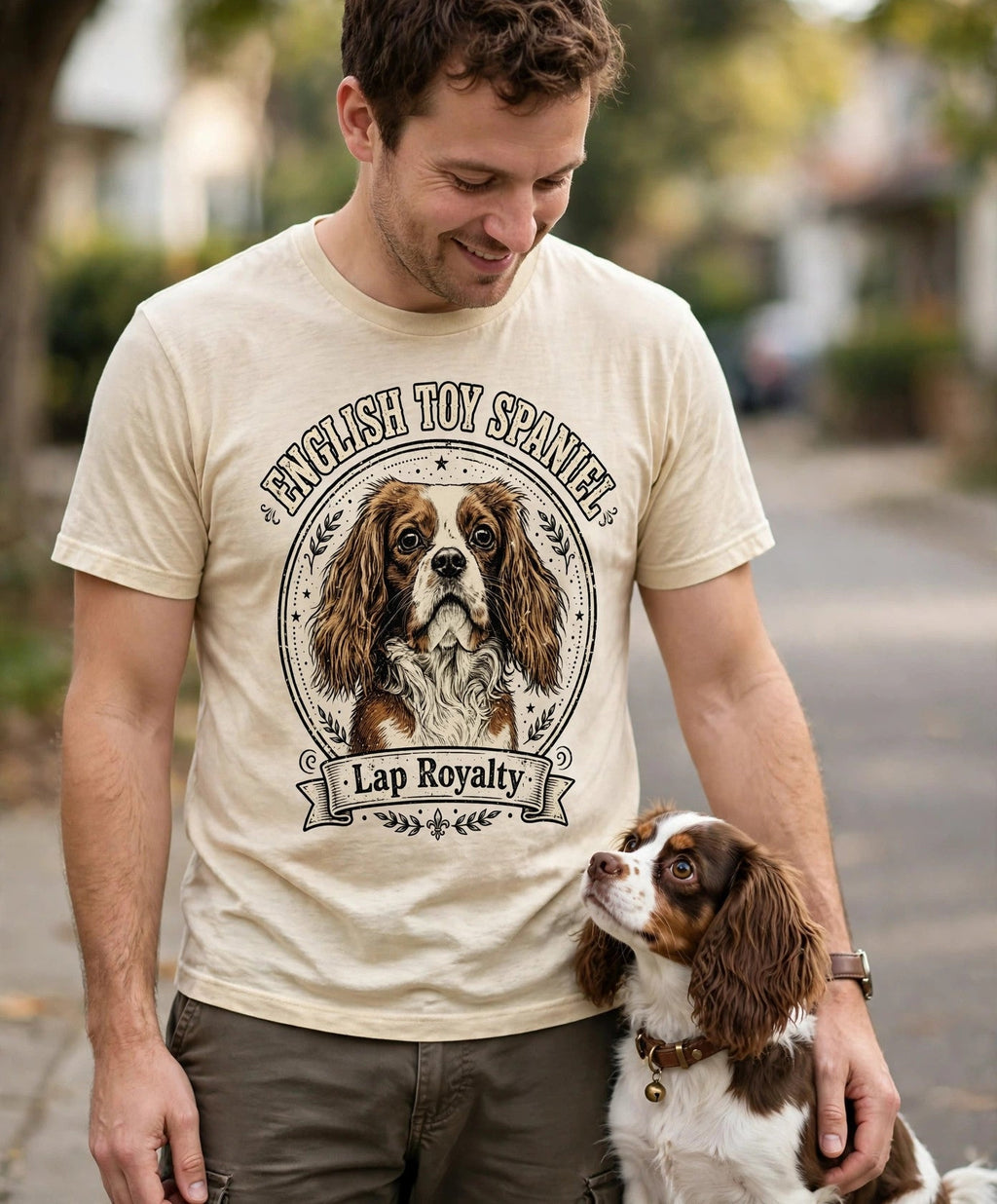 'Lap Royalty' English Toy Spaniel T-Shirt — alternate view