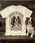 'Lap Royalty' English Toy Spaniel T-Shirt in Butter