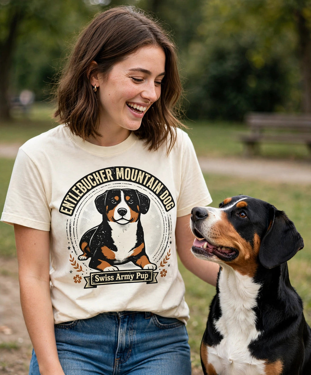 'Swiss Muscle' Entlebucher Mountain Dog T-Shirt — alternate view