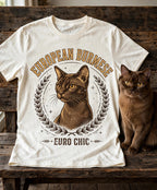 'Euro Chic' European Burmese Cat T-Shirt in Butter