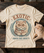 'Squish Face Society' Exotic Shorthair T-Shirt in Butter