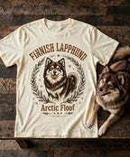 'Arctic Floof' Finnish Lapphund T-Shirt in Butter