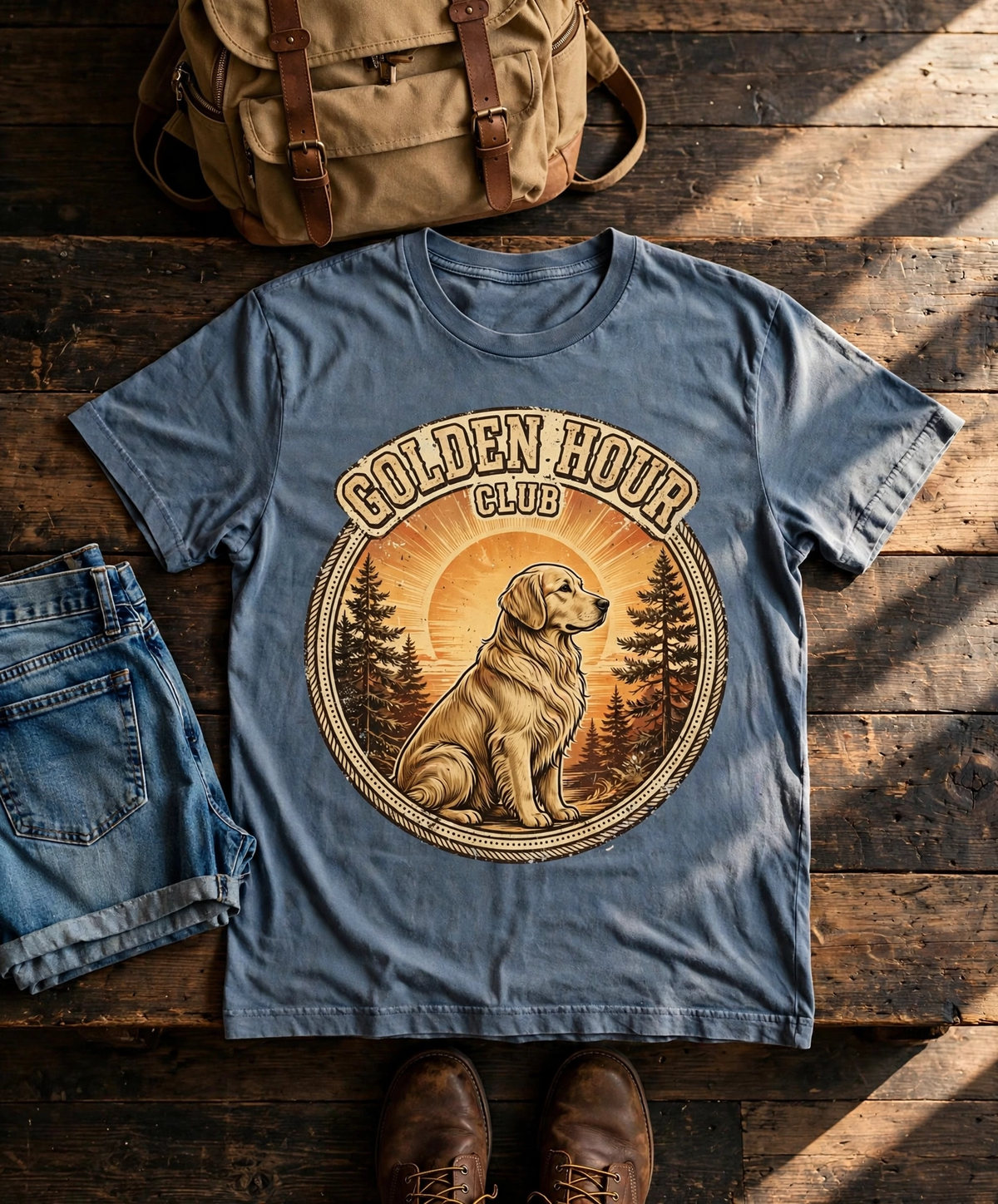 Golden Hour Club Golden Retriever Tee - Bay
