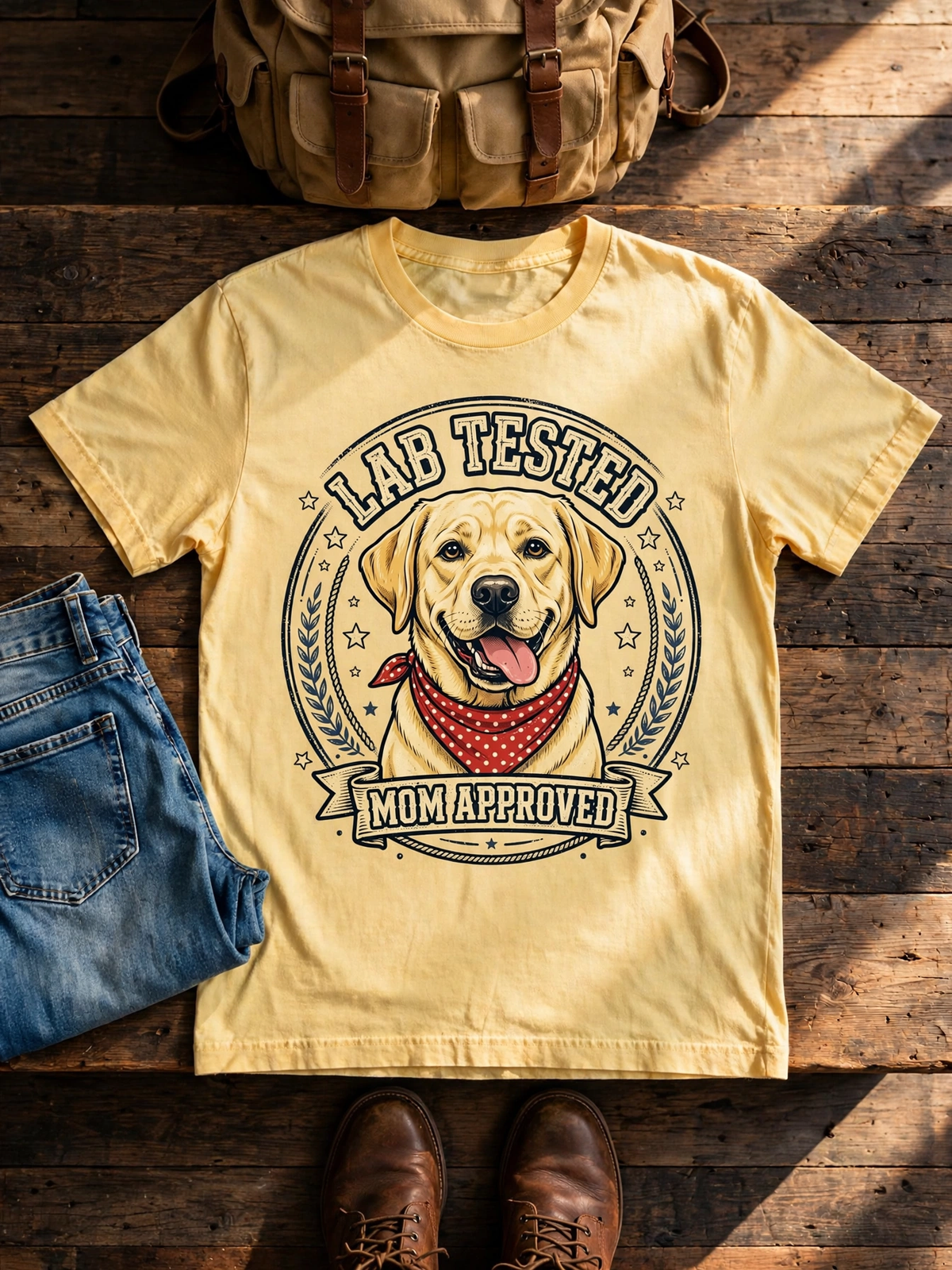 Lab Tested, Mom Approved Labrador Tee - Butter