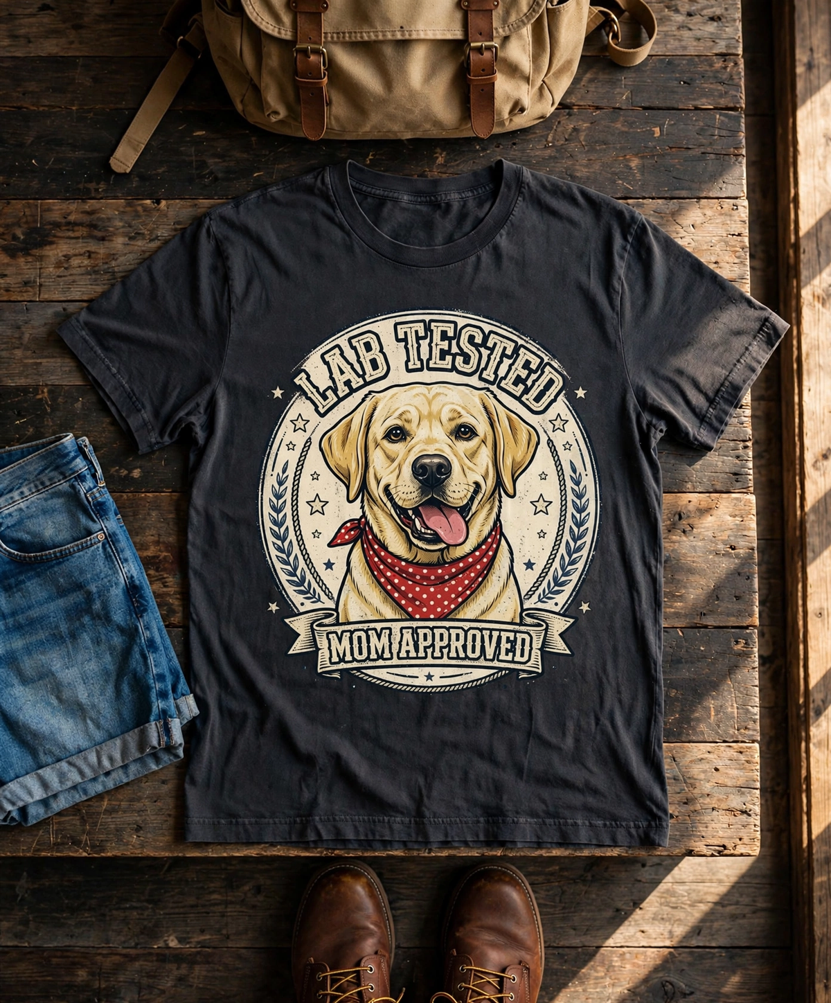 Lab Tested, Mom Approved Labrador Tee - Pepper