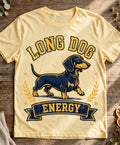 'Long Dog Energy' Dachshund T-Shirt — alternate view