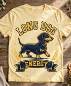 'Long Dog Energy' Dachshund T-Shirt — alternate view