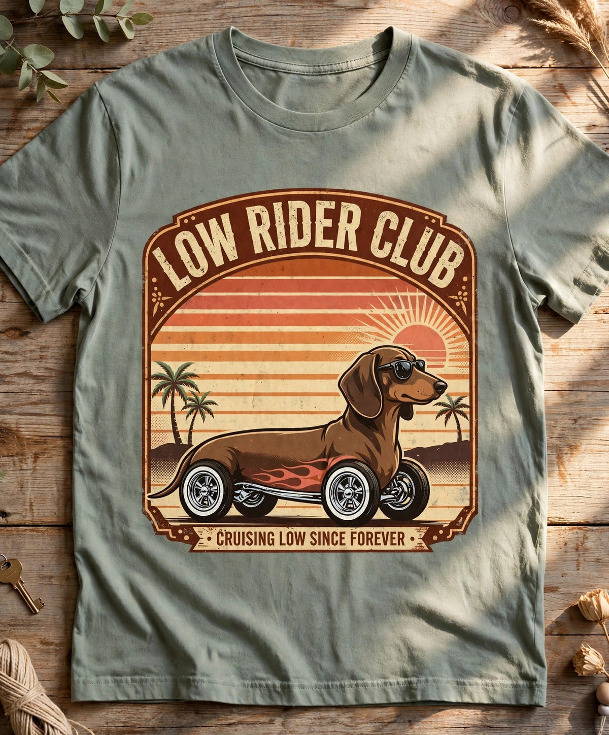 Low Rider Club Dachshund Tee - Bay
