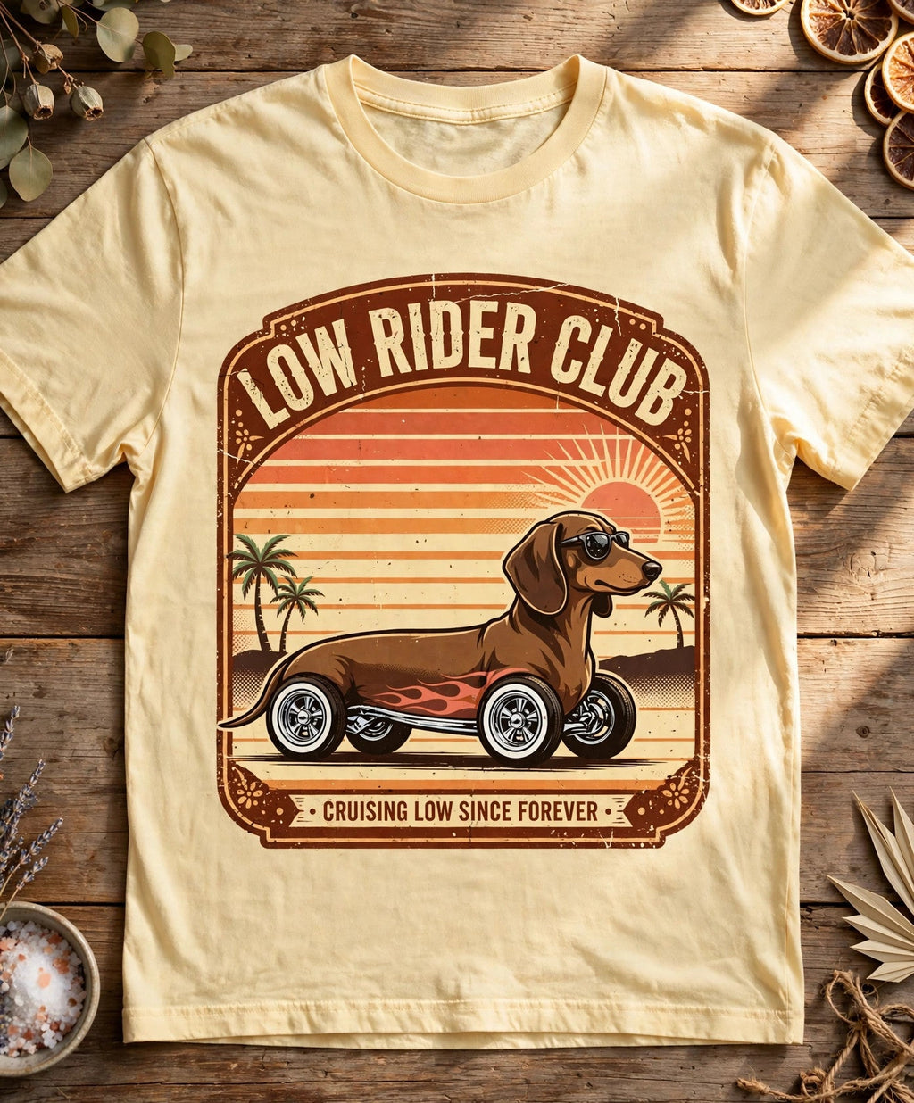 Low Rider Club Dachshund Tee - Butter