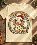 'Merry Long Christmas' Dachshund T-Shirt — alternate view