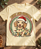 'Merry Long Christmas' Dachshund T-Shirt — alternate view