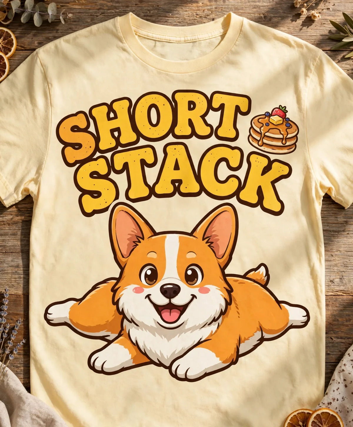 Short Stack Corgi Tee - Butter