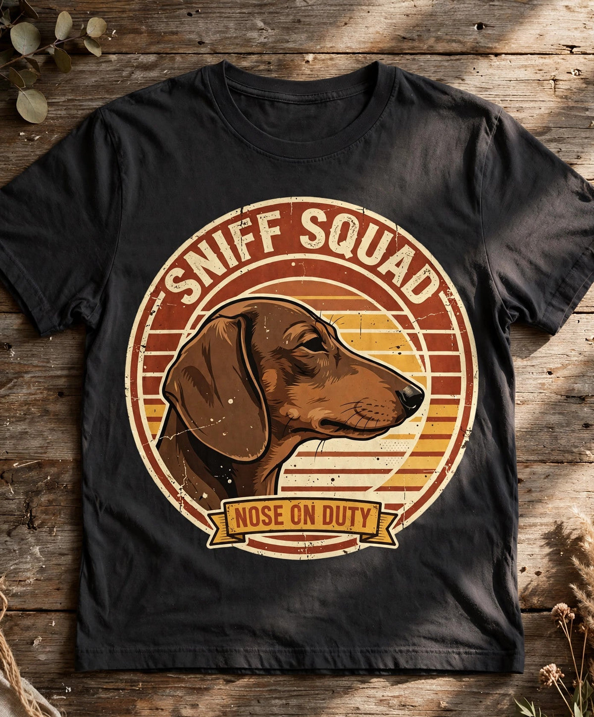 Sniff Squad Dachshund Tee - Pepper