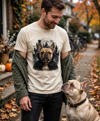 Worn by him — French Bulldog Vampire Pup Halloween Tee