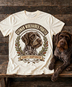 'Scruffy Sharpshooter' German Wirehaired Pointer T-Shirt in Butter